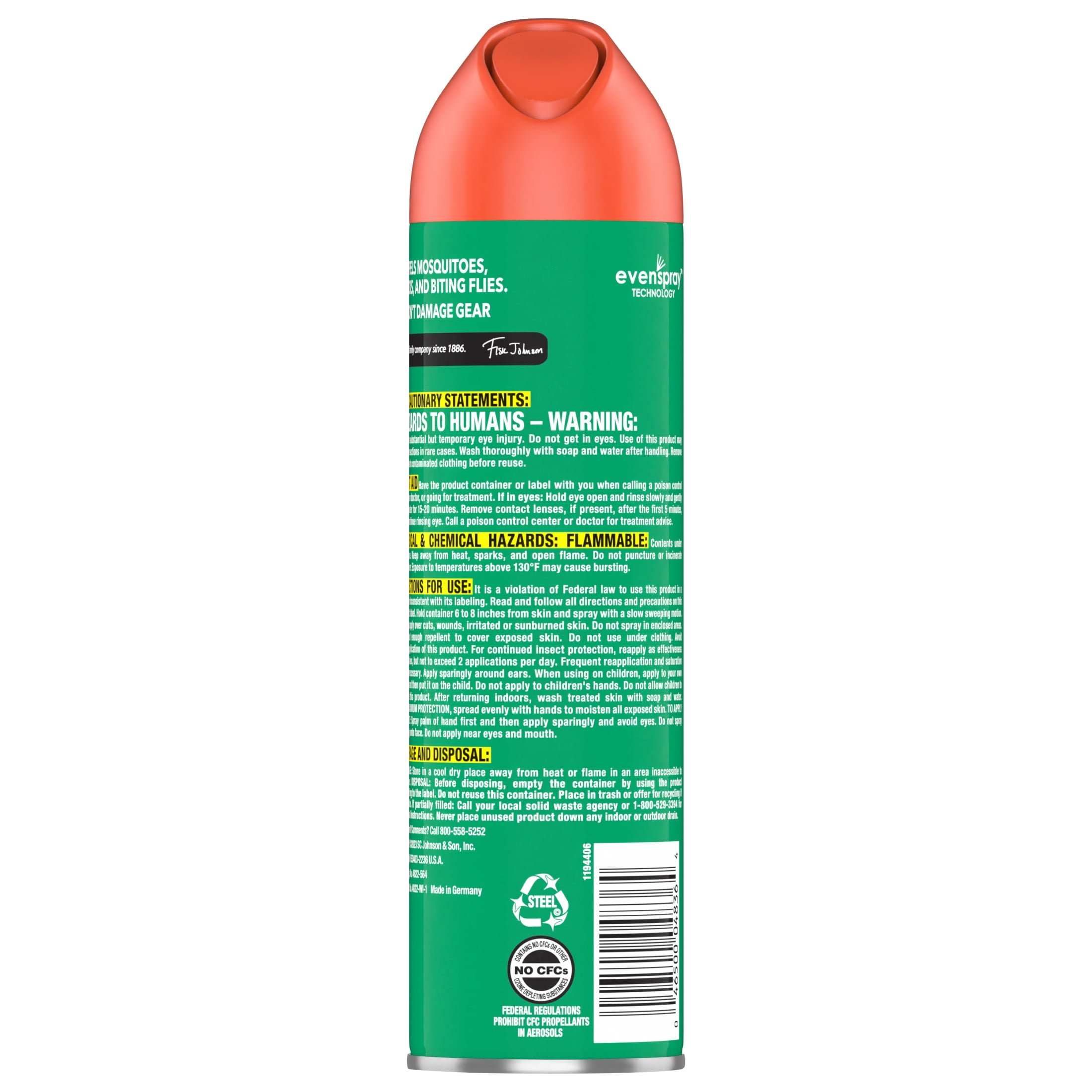OFF! Clean Feel Insect Repellent Spray With 20% Picaridin - 7.5 Oz, 2 Pack, Protects Up To 8 Hours