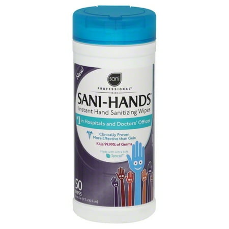 Sani-Hands Hand Sanitizing Wipes, 50ct