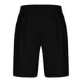 thumbnail image 5 of HOOMEUMY Men's Basic Fleece Sweatpants Shorts Drawstring Elastic Waist Gym Workout Shorts with Pockets Black M, 5 of 5