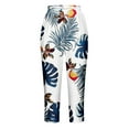 thumbnail image 4 of Oalirro Capris for Women Floral Print Light Weight Casual Summer Quick Dry Beach Pants, 4 of 5