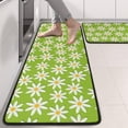thumbnail image 2 of Kitchen Rugs Sets Of 2,Green Daisy Flower Pattern Anti Fatigue Kitchen Mat Rugs Non Slip Washable,Decorative Kitchen Floor Mats for Kitchen,Sink,Laundry,17"x47"+17"x47", 2 of 5