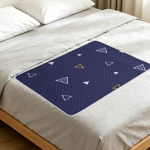 Yhmxh Protectores de colchón absorbentes lavables para adultos con incontinencia, 90 x 70 cm, gruesos, reutilizables e impermeables, protectores antideslizantes de secado rápido para adultos, ancia