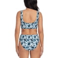 thumbnail image 3 of Kdxio Daisies Flowers Print Women's 2 Piece High Waisted Wrap Spaghetti Strap Summer Swimsuit Bikini Set-XX-Large, 3 of 7