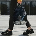 thumbnail image 2 of Disketp Astronaut Standing In The Moon Mochila Escolar de 15 Pulgadas, Mochila Ligera para Estudiantes, Viajes y Trabajo, Cómoda y Resistente para el Uso Diario, 2 of 6