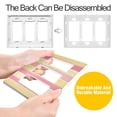 thumbnail image 4 of Yayeee Rocker Switch Wall Plate 2-Gang 4.7"x4.6" Home Decorative Outlet Cover, Pink and Yellow Striped Pattern, 4 of 6