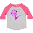 thumbnail image 3 of Inktastic Valentine's Day Cute Pink Narwhal with Hearts Boys or Girls Toddler T-Shirt, 3 of 5