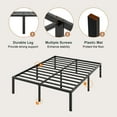 thumbnail image 6 of Amolife Heavy Duty Full Size 14'' Metal Platform Bed Frame with Ample Under-bed Storage Space, Black, 6 of 9