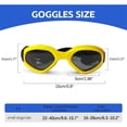thumbnail image 3 of UOSIA 2 Pcs Pet Sunglasses and Helmet Set Dog Bicycle Helmet with Ear Holes,S,Yellow, 3 of 6