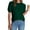 Green, variant on Tumotour Summer Tops For Women 2025 Vacation Ladies' Casual Loose Solid Color Round Neck Lantern Sleeve Short Sleeved Top