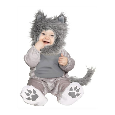 Little Gray Wolf Cub Toddler Infant Furry Puppy Halloween Costume