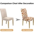 thumbnail image 4 of 4 Pcs Fall Dining Chair Covers, Autumn Pumpkin Maple Leaves Buffalo Check Stretch Removable Washable Seat Slipcovers, Thanksgiving Kitchen Dining Room Hotel Decor, 4 of 6