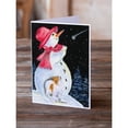 thumbnail image 2 of Snowman with Papillon Greeting Cards and Envelopes Pack of 8, 2 of 2
