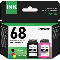 68 Ink Cartridge Compatible for HP 68 Ink Cartridges for Envy 6552e 6555e 6155e 6152e 6558e 6552e 6555e Printers Black/Tri-Color 2-Pack