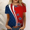 thumbnail image 2 of CHUANK Plus Hauts pour Femmes Chic Décontracté Col Rond Manches Courtes Chemises et Blouses pour Femmes T-Shirts à Imprimé Papillon du 4 Juillet pour Femmes Tunique Graphique Patriotique Tendance Haut d'Été Plage, 2 of 5