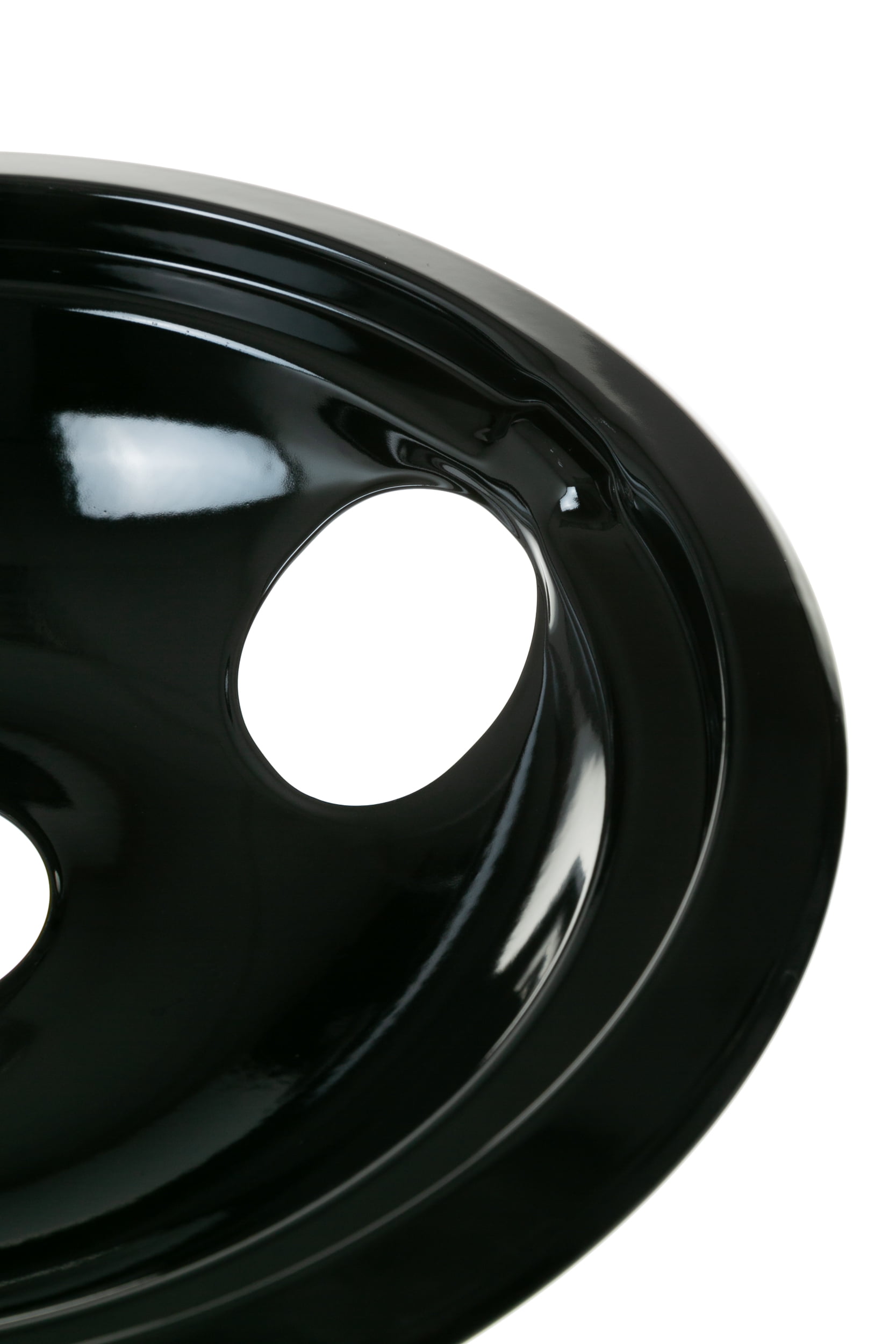 GE Appliances Range Drip Pan Set Black Porcelain 4-Pack