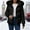 Black, variant on Women's Winter Warm Cotton-padded Coat, Single-breasted Zipper Cotton-padded Coat Black XXL