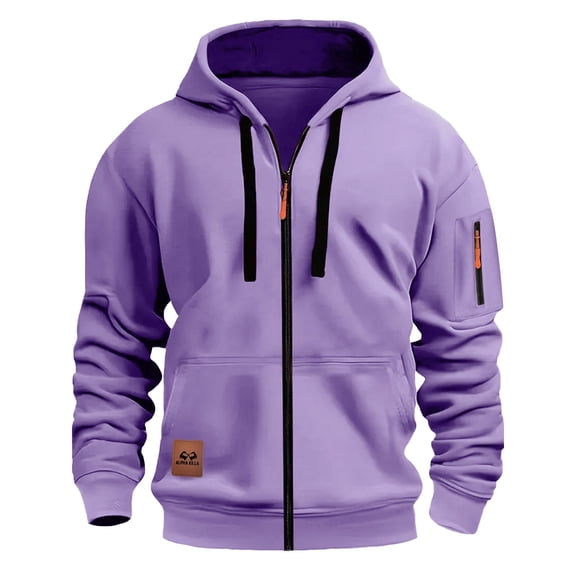 Cmfcve Hoodies for Men Casual Long Sleeve Zip up Hooded Sweatshirt Fashion Fall Athletic Daily Jacket