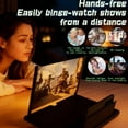 thumbnail image 2 of 2026 New 3D HD 12 Inch Phone Screen Magnifier, Foldable Big Screen Amplifier & Phone Stand, Compatible with All Smartphones for Movies, Videos, Gaming (Black), 2 of 6