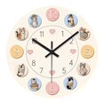 thumbnail image 1 of Reloj de pared decorativo, silencioso, acrílico, reloj decorativo moderno, creativo y bonito para 25 cm, 1 of 9