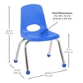 thumbnail image 3 of Factory Direct Partners Dry-Erase Activity Table and Stack Chair Set, White Blue, 3 of 5
