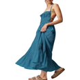 thumbnail image 3 of Robes Longues d'Été pour Femmes à Bretelles Spaghetti, Dos Nu, Robe Maxi à Étages, 3 of 5