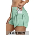 thumbnail image 5 of Sociala Women's 2 in 1 Running Shorts with Pockets Workout Athletic Shorts with Liner, 5 of 7