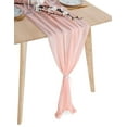thumbnail image 5 of AK TRADING CO. 27" x 120" Wide Chiffon Elegant Table Runner/Overlay Ideally Perfect for Center Table, Wedding Decor, Bridal Shower & Other Special Occasion. (10, Peach), 5 of 5