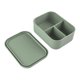 thumbnail image 2 of Recipiente de silicona con tapa sellada para almacenar alimentos frescos o calientes, diseño moderno con 3 compartimentos, rectangular , Verde, 2 of 8