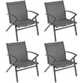thumbnail image 1 of Costway Patio Chairs Set of 4 with Heavy Duty Metal Frame Curved Backrests and Armrests, 1 of 9