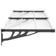 thumbnail image 4 of vidaXL Door Canopy Porch Awning Outdoor Black and Transparent Polycarbonate, 4 of 5