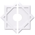 thumbnail image 1 of Ekena Millwork CMP30AL2-07000 30 in. OD x 7 in. ID Square Axel Architectural Grade PVC Contemporary Ceiling Medallion - 2 Piece, 1 of 11
