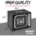 thumbnail image 3 of Pyle 10'' Single Series Vented Subwoofer Enclosure - High Powered Woofers with a Non-Pressed Paper Cone, Rear Vented Design with Santoprene Surround - PLSQ10BS,Black, 3 of 5