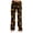 Black, variant on Women's Fall Wide Leg Pants, Pumpkin Printed Halloween Pajama, Elastic Waist Pants Casual Lounge Bottoms