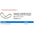 thumbnail image 2 of Timing Belt - Compatible with 1993 - 1997 Toyota Corolla 1.8L 4-Cylinder 1994 1995 1996, 2 of 2