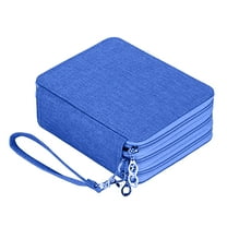 Zipper Stationery Bag Multi-functional 72 Slots Pencil Holder with Zipper Closure Twill Fabric Large Capacity Pencil Case for Watercolor Pens or Markers, Pencil Case Organizer