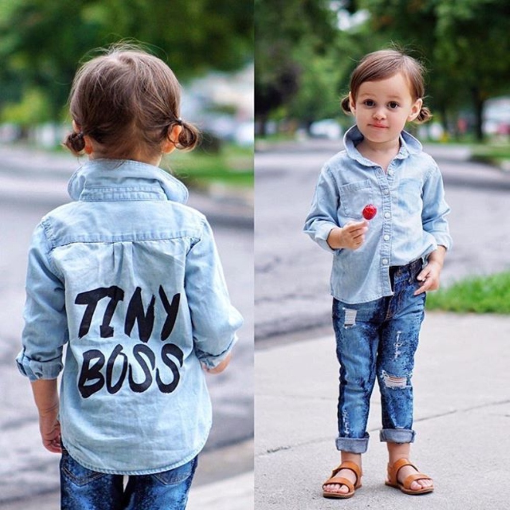 denim girls shirts