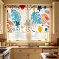 thumbnail image 6 of AuroraX Printed Short Kitchen Curtains Washable Kitchen Curtains Tier Rod Pocket Decorative Easy Care Curtain Set with Valance, 6 of 8