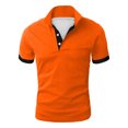 thumbnail image 2 of Men's Mesh Wicking Polo Shirt Color Accent Cuff Inner Placket Lightweight Daily Leisure Blouse, 2 of 5
