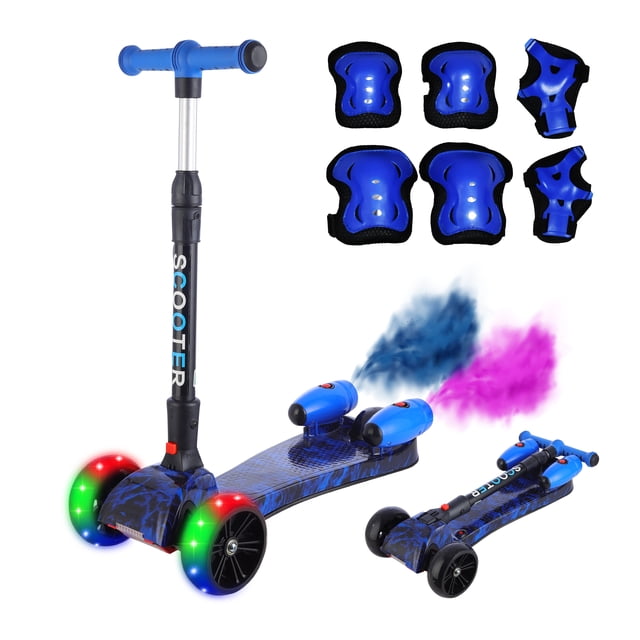 Kinene | Scooter 3 Ruedas para Niños de 3 a 8 Años – Música, Bluetooth, Humo y Luces LED – Modelo KN-819
