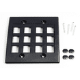 thumbnail image 2 of RiteAV - Keystone Wall Plate Double Gang 12-Port Black (1 Piece Flush), 2 of 2