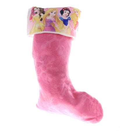 disney princess girls 18in christmas stocking with printed satin cuff pink - Girls Christmas Stocking disney princess girls 18in christmas stocking with printed satin cuff pink - Girls Christmas Stocking