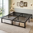 thumbnail image 2 of Einfach 14" King Bed Frame, Metal Platform Bed with Ample Under-Bed Storage Space, Upgraded Frame Structure, 3500 LBS Capacity, Black, 2 of 10