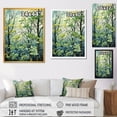 thumbnail image 4 of Designart "Forest of Spring Blooms in Green Trees I" Landscapes Framed Wall Art - Country Brown Tree Living Room Framed Canvas Art, 4 of 6