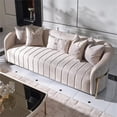 thumbnail image 2 of Michael Amini Lisbon Chenille Sofa - Opal/Gold, 2 of 17