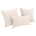 thumbnail image 1 of Double-corded Solid Twill Throw Pillows with Inserts (Set of 3), Natural, 1 of 2