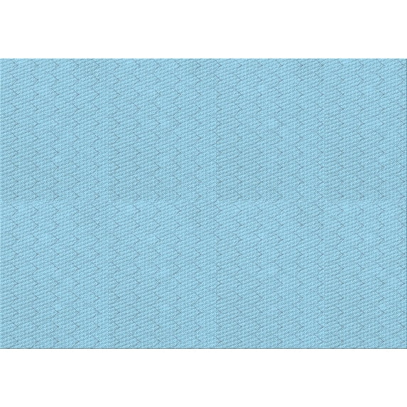 Ahgly Company Machine Washable Indoor Rectangle Transitional Iceberg Blue Area Rugs, 7' x 10'