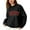 Black, variant on Fiaer Merry Christmas Sweaters for Women Thermal Trendy Oversized Warm Knitted Pullover Lined Crew Neck Long Sleeve Warm Xmas Tops White XL