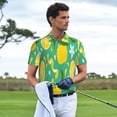 thumbnail image 3 of Picia fruits Print Men's Polo Shirt, Two-Button Closure Pique Polo Shirt, Summer Fashion Golf Shirt-3X-Large, 3 of 6