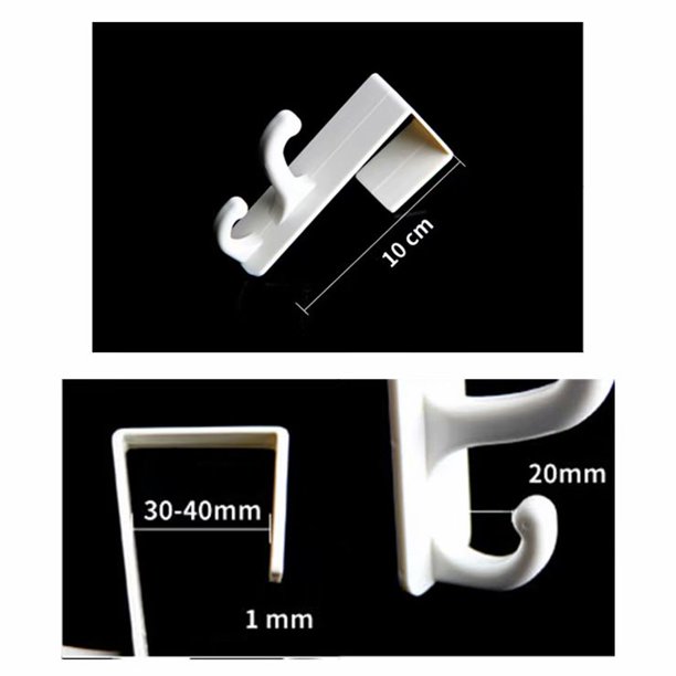 Gancho sin clavos detrás de la puerta Gancho en la puerta Gancho para ropa sin costuras Gancho para ropa montado en la pared Gancho para bolsa en la puerta trasera (corto) ZefeiWu 8390614076181