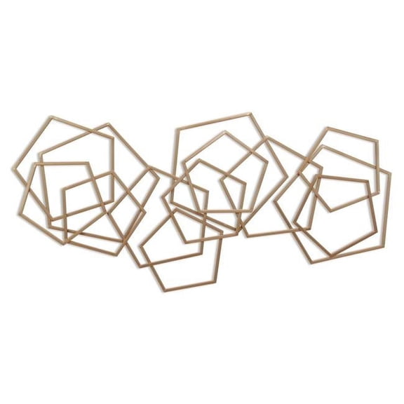 Astraga Multi Pentagon Metal Wall Art - Bronze